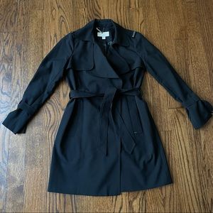 NWOT Michael Kors black belted trench coat